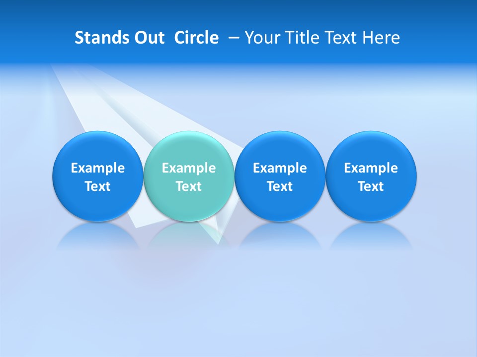 A White Paper Airplane On A Blue Background PowerPoint Template