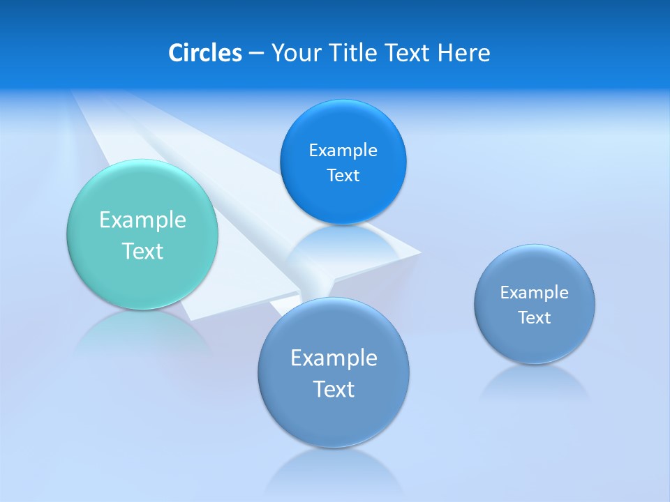 A White Paper Airplane On A Blue Background PowerPoint Template