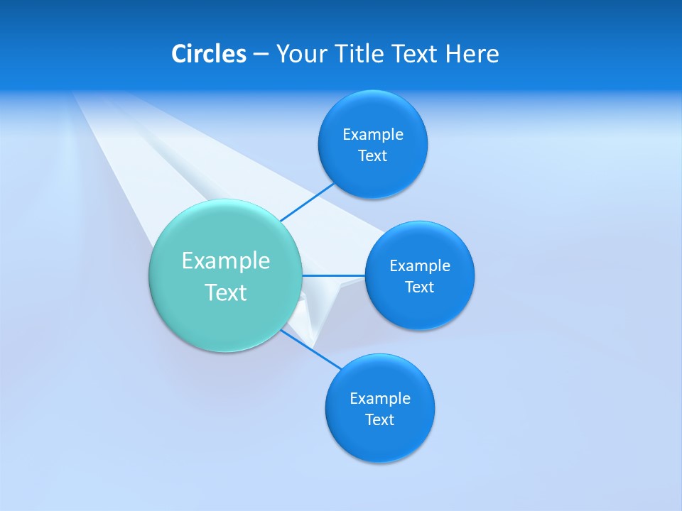 A White Paper Airplane On A Blue Background PowerPoint Template