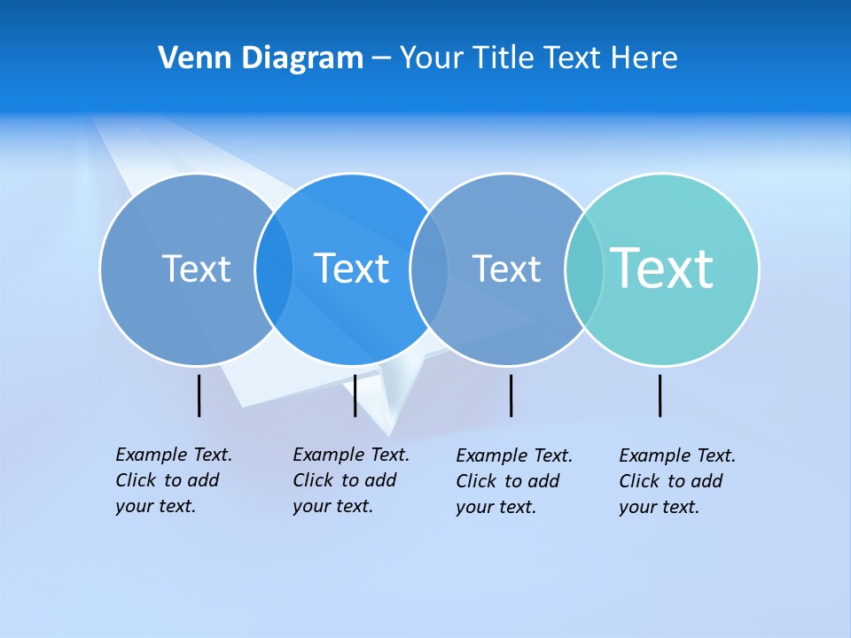 A White Paper Airplane On A Blue Background PowerPoint Template