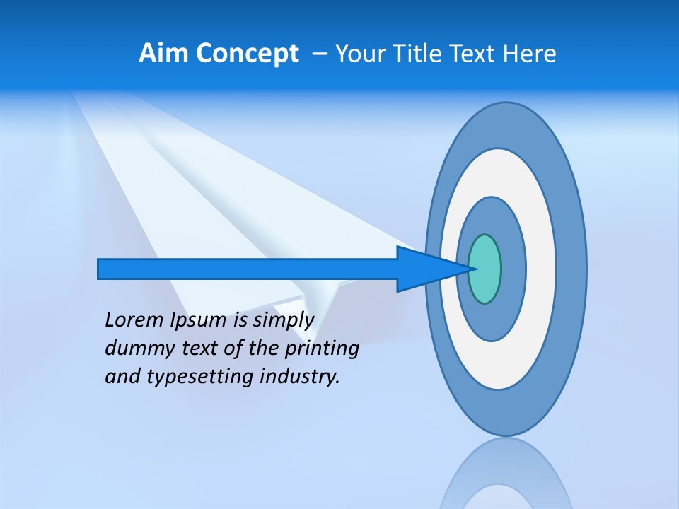 A White Paper Airplane On A Blue Background PowerPoint Template