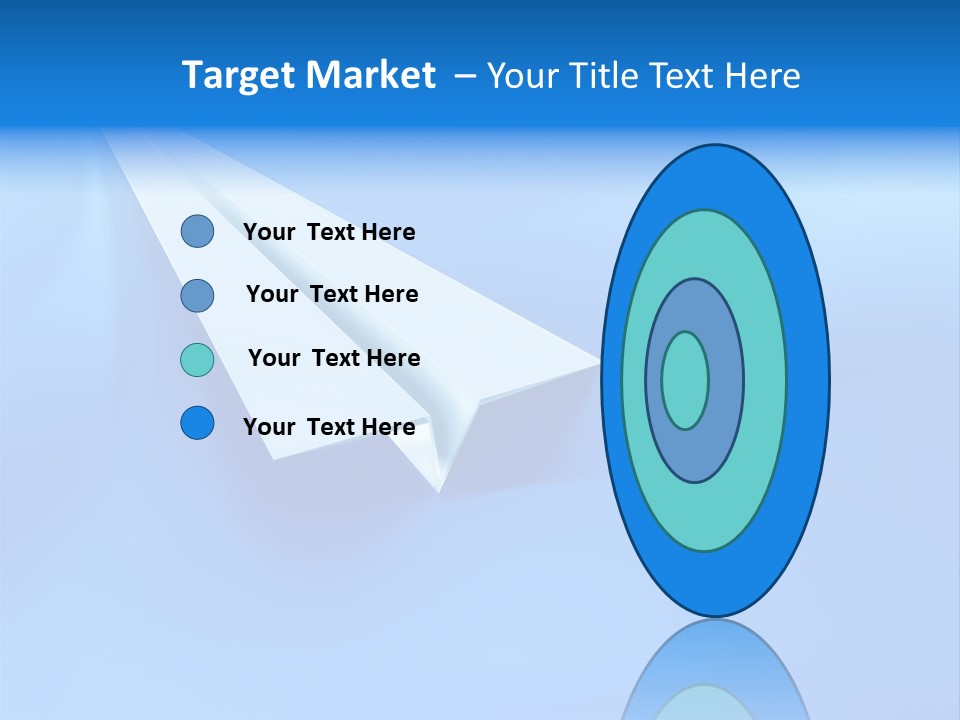 A White Paper Airplane On A Blue Background PowerPoint Template