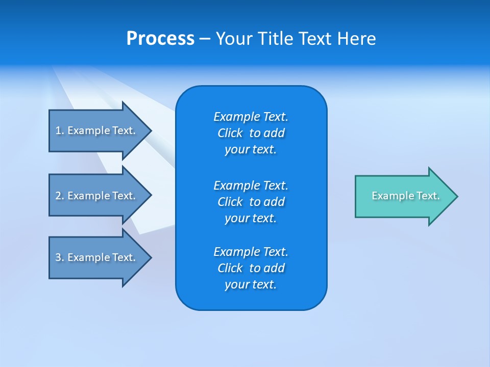 A White Paper Airplane On A Blue Background PowerPoint Template