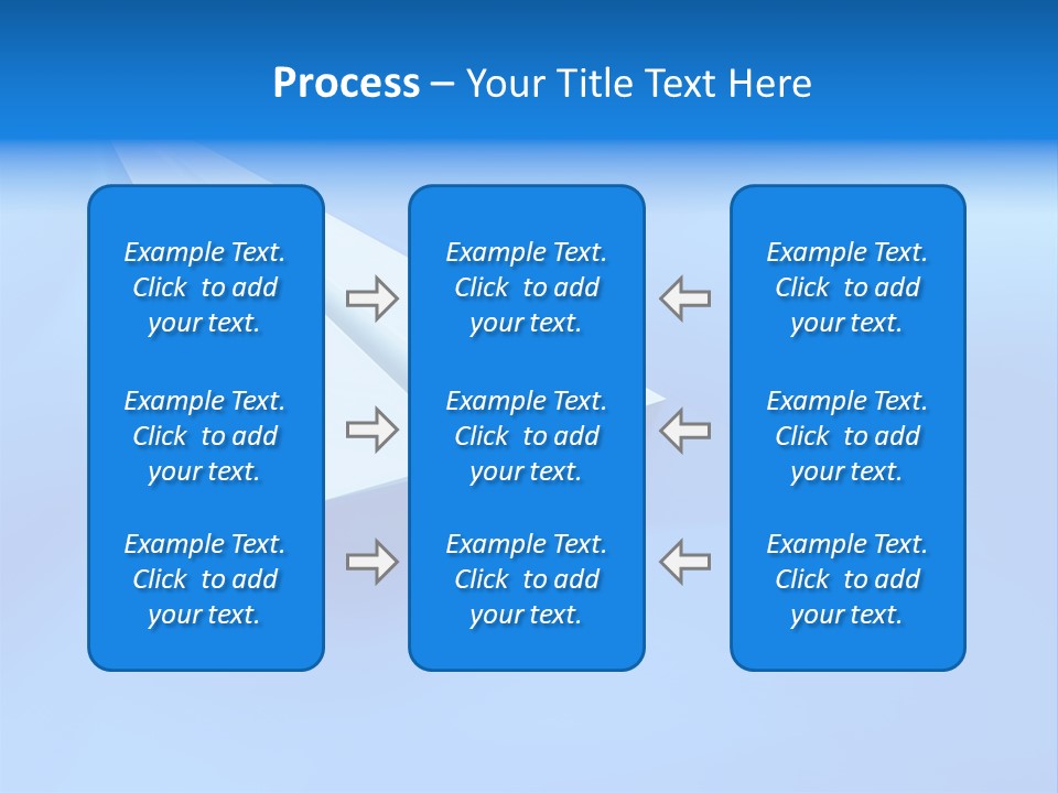 A White Paper Airplane On A Blue Background PowerPoint Template