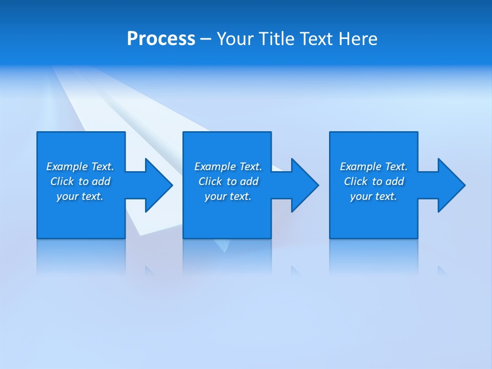 A White Paper Airplane On A Blue Background PowerPoint Template