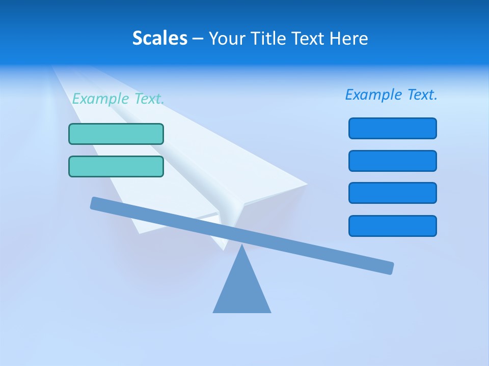 A White Paper Airplane On A Blue Background PowerPoint Template