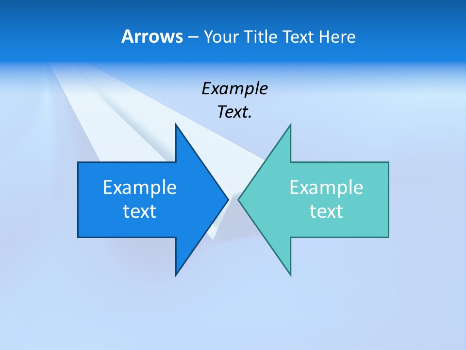 A White Paper Airplane On A Blue Background PowerPoint Template