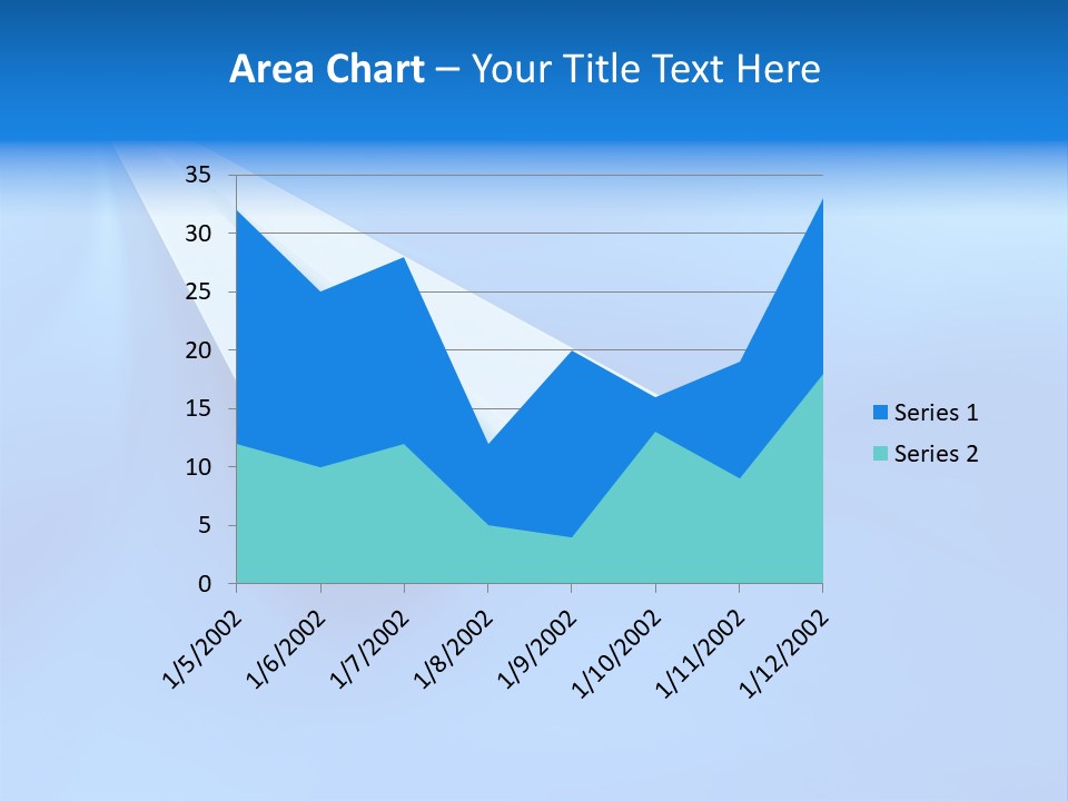 A White Paper Airplane On A Blue Background PowerPoint Template