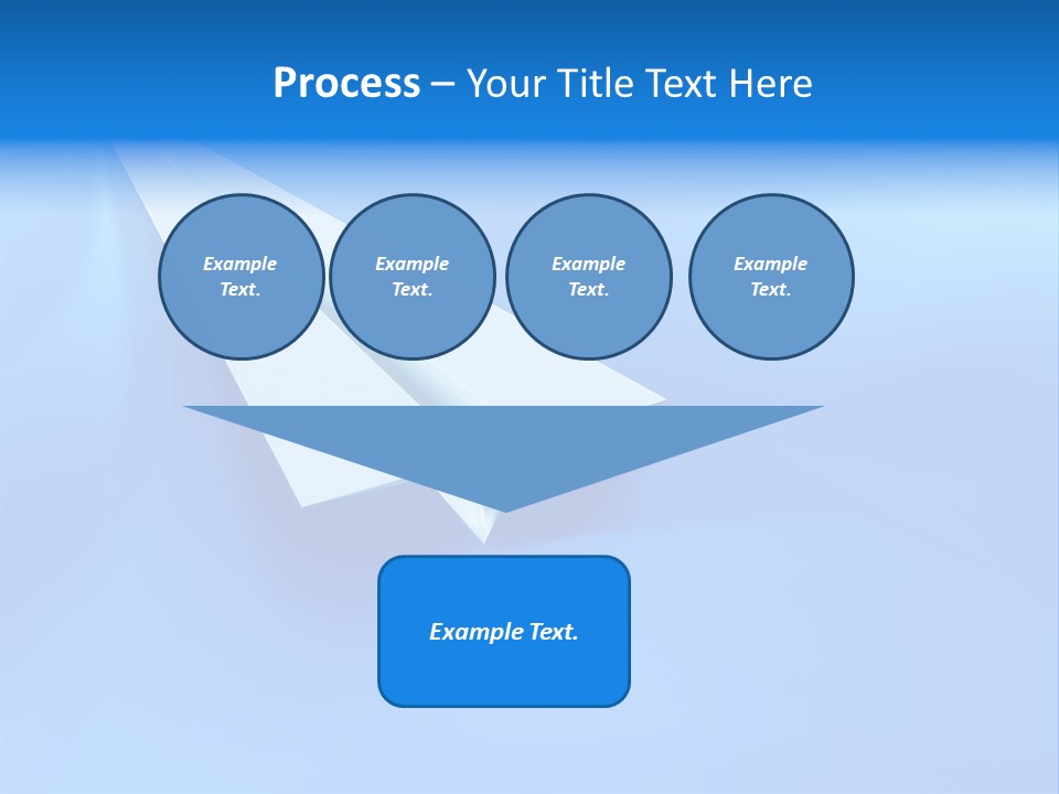 A White Paper Airplane On A Blue Background PowerPoint Template