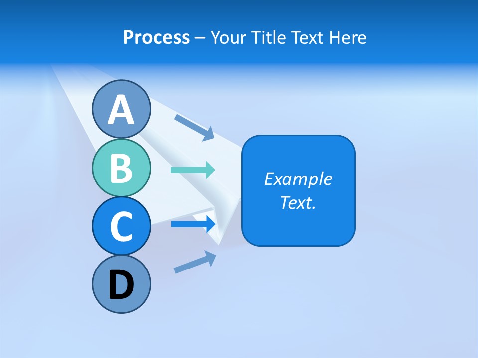 A White Paper Airplane On A Blue Background PowerPoint Template