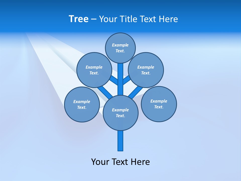 A White Paper Airplane On A Blue Background PowerPoint Template