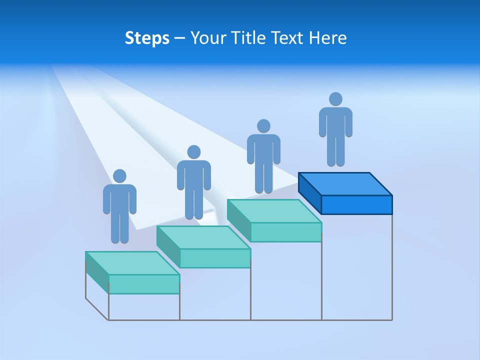 A White Paper Airplane On A Blue Background PowerPoint Template