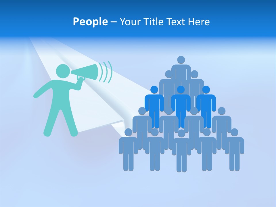 A White Paper Airplane On A Blue Background PowerPoint Template