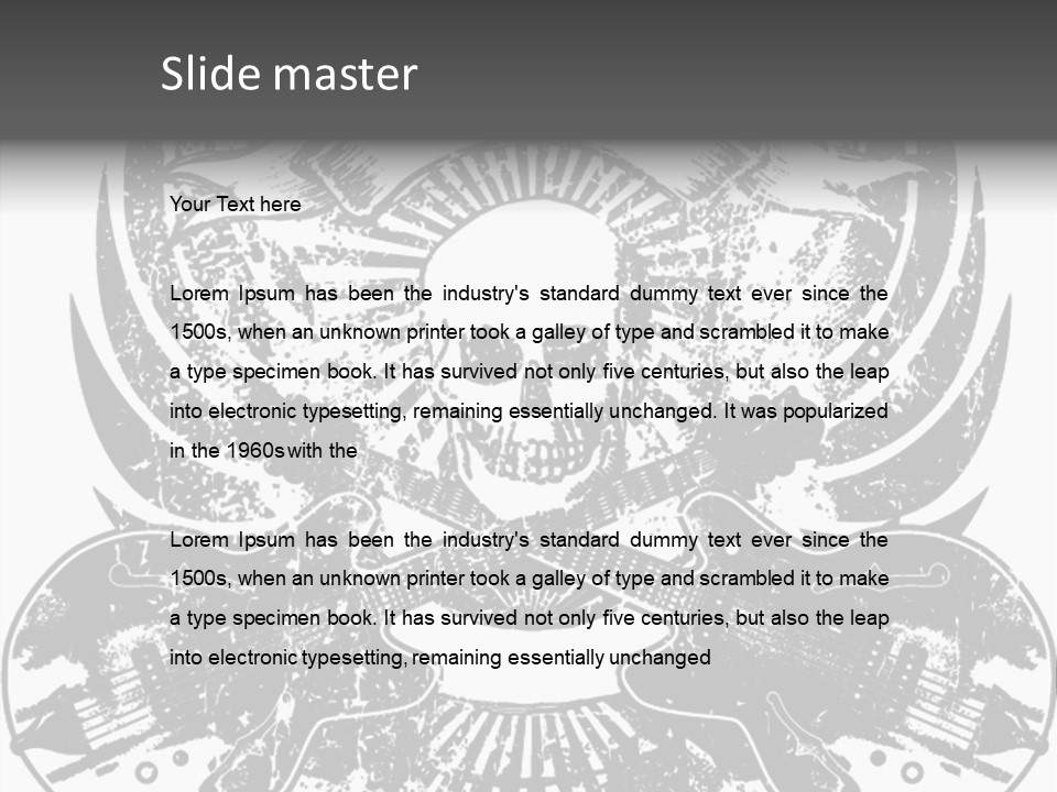 Rock Guitar Tattoo PowerPoint Template