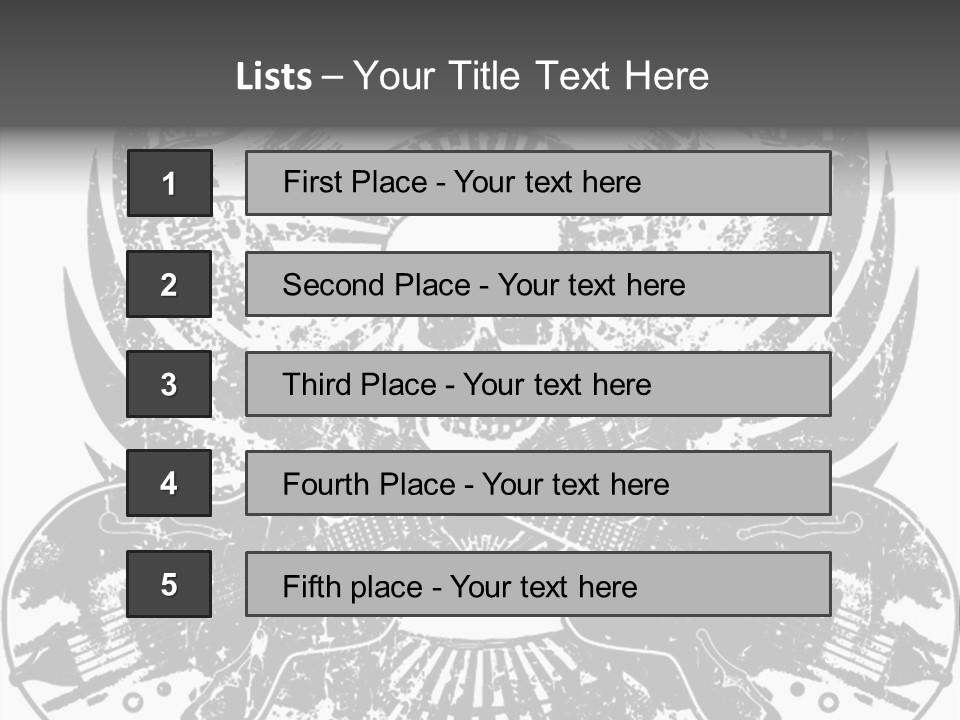 Rock Guitar Tattoo PowerPoint Template