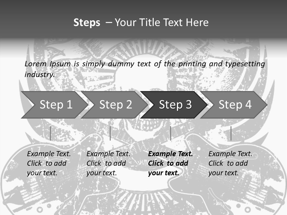 Rock Guitar Tattoo PowerPoint Template