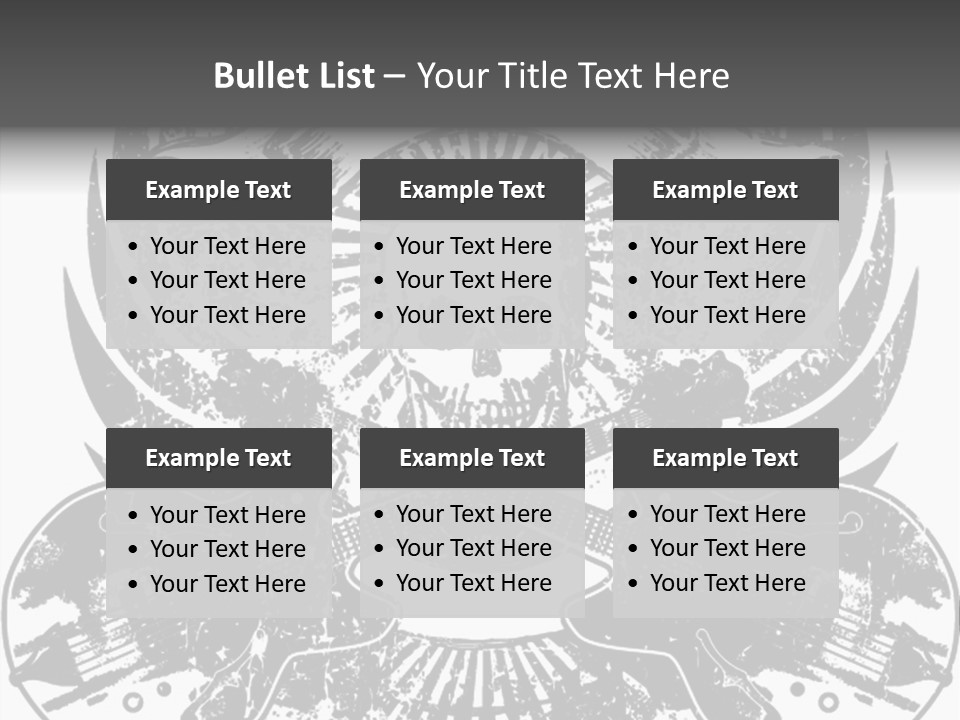 Rock Guitar Tattoo PowerPoint Template