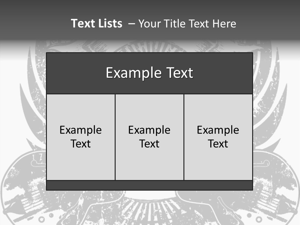 Rock Guitar Tattoo PowerPoint Template