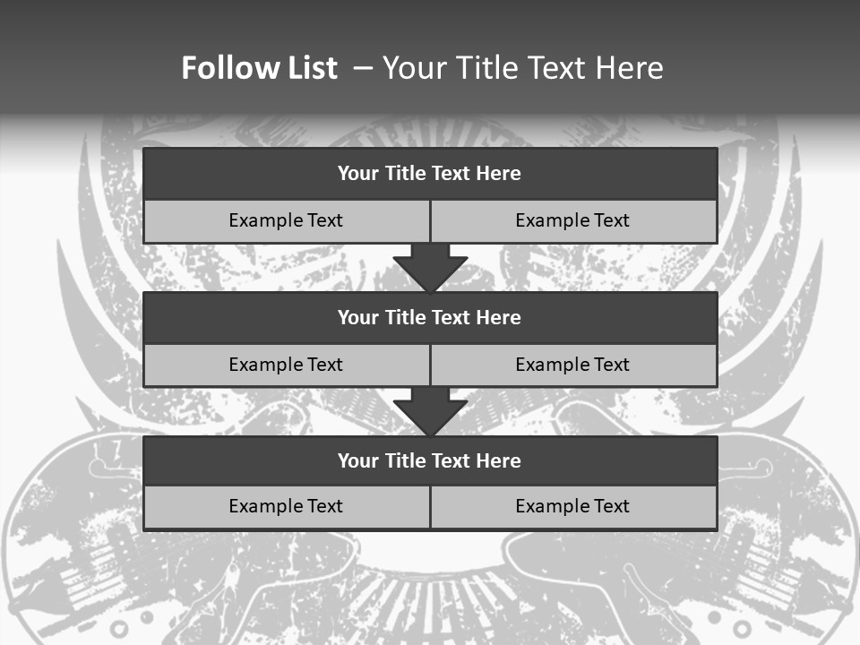 Rock Guitar Tattoo PowerPoint Template