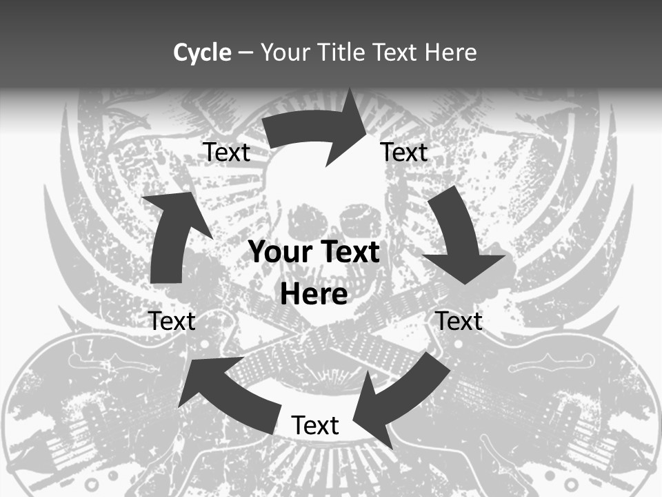 Rock Guitar Tattoo PowerPoint Template