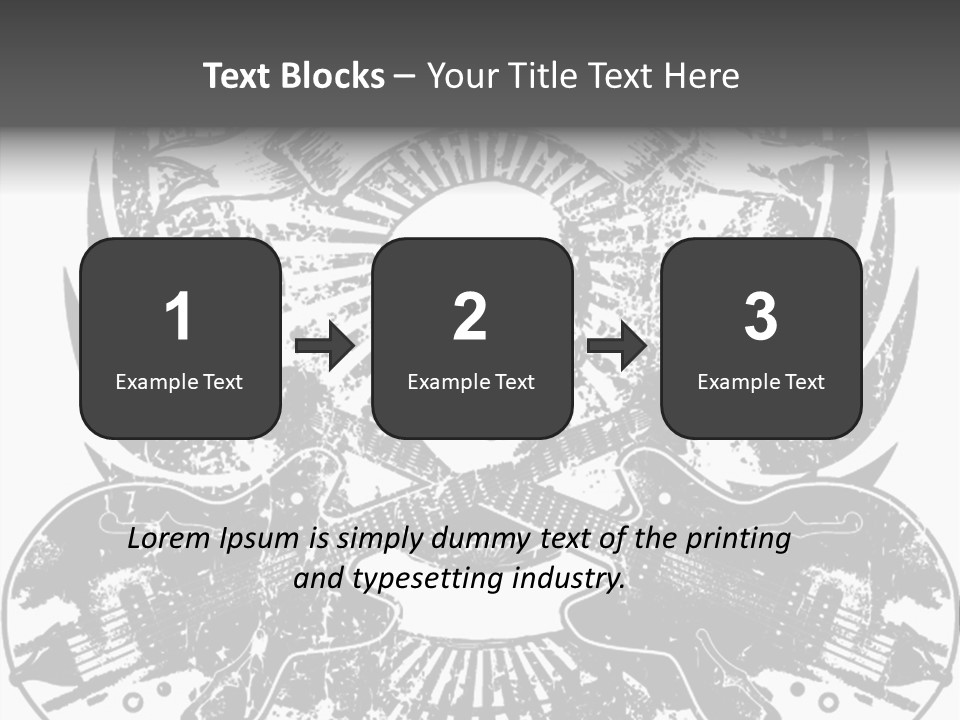 Rock Guitar Tattoo PowerPoint Template