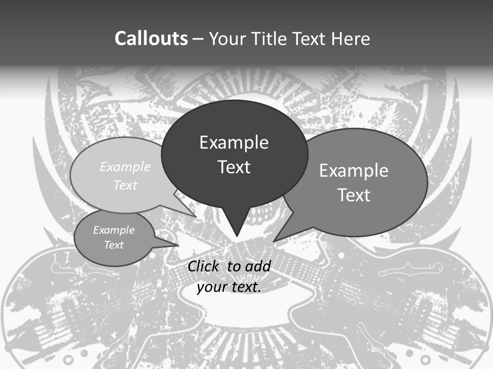 Rock Guitar Tattoo PowerPoint Template