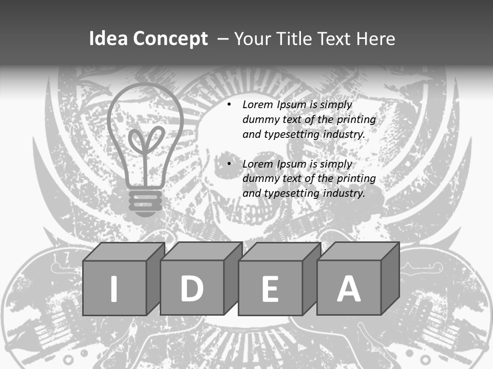 Rock Guitar Tattoo PowerPoint Template