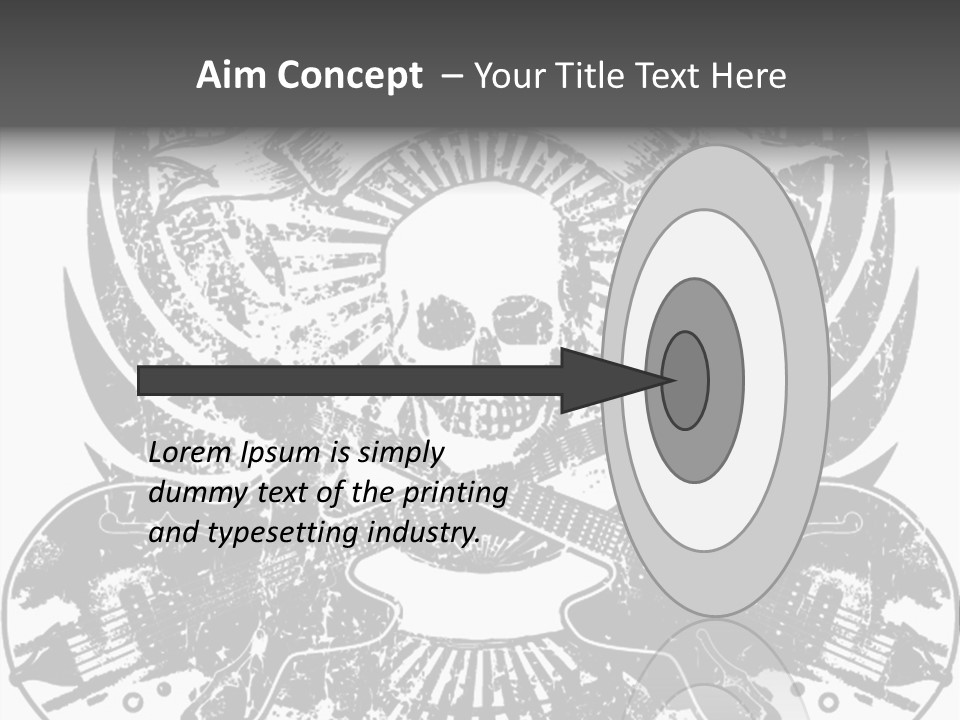 Rock Guitar Tattoo PowerPoint Template