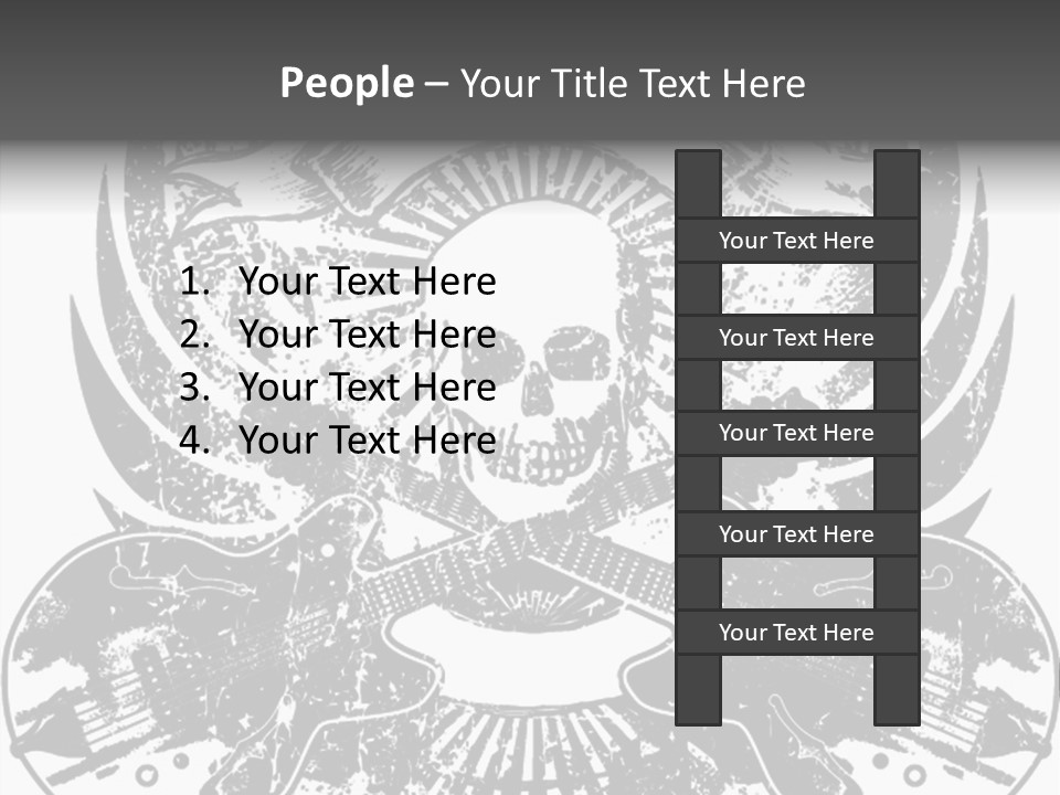 Rock Guitar Tattoo PowerPoint Template