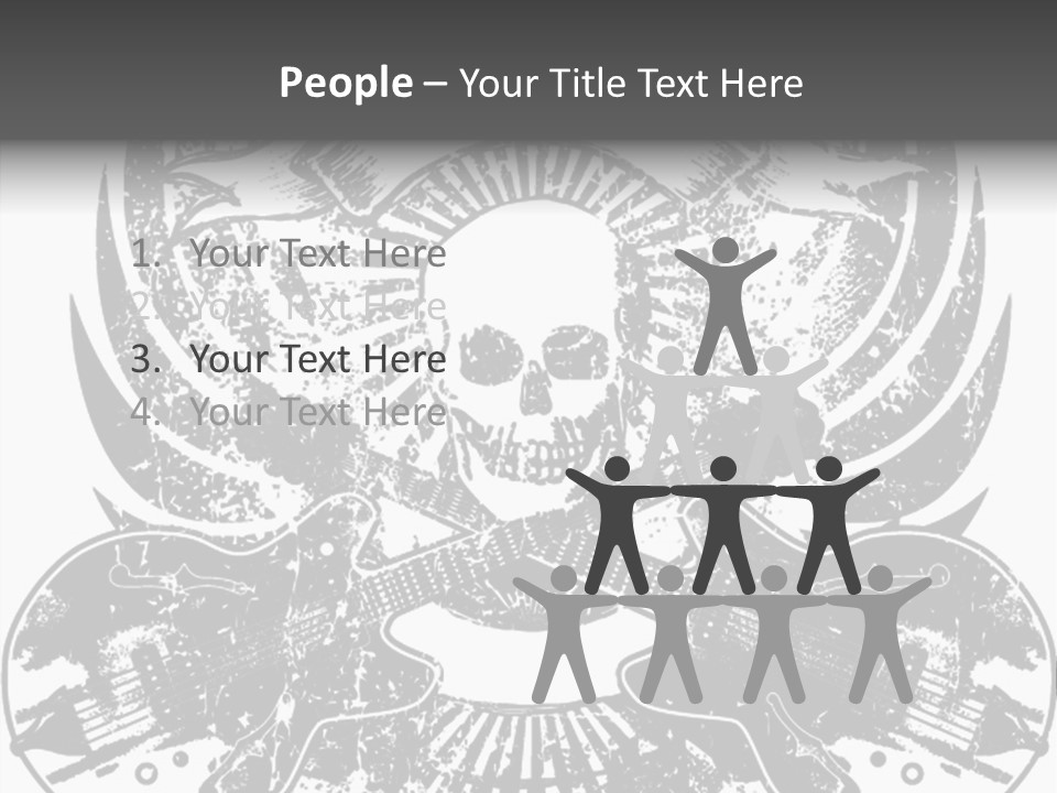 Rock Guitar Tattoo PowerPoint Template