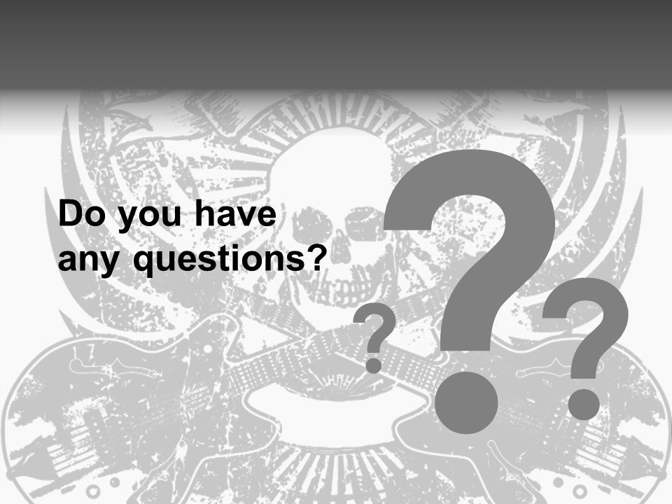 Rock Guitar Tattoo PowerPoint Template