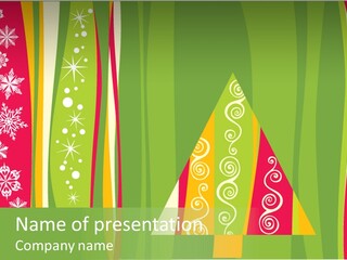 A Green And Red Abstract Powerpoint Presentation PowerPoint Template