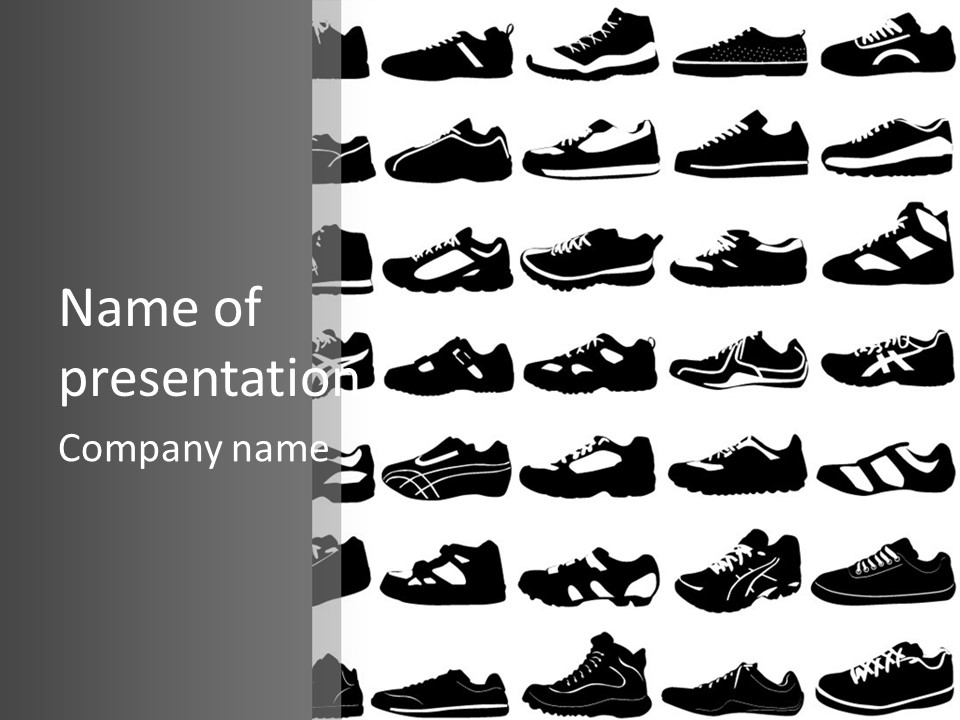 Trial Shoes Football PowerPoint Template