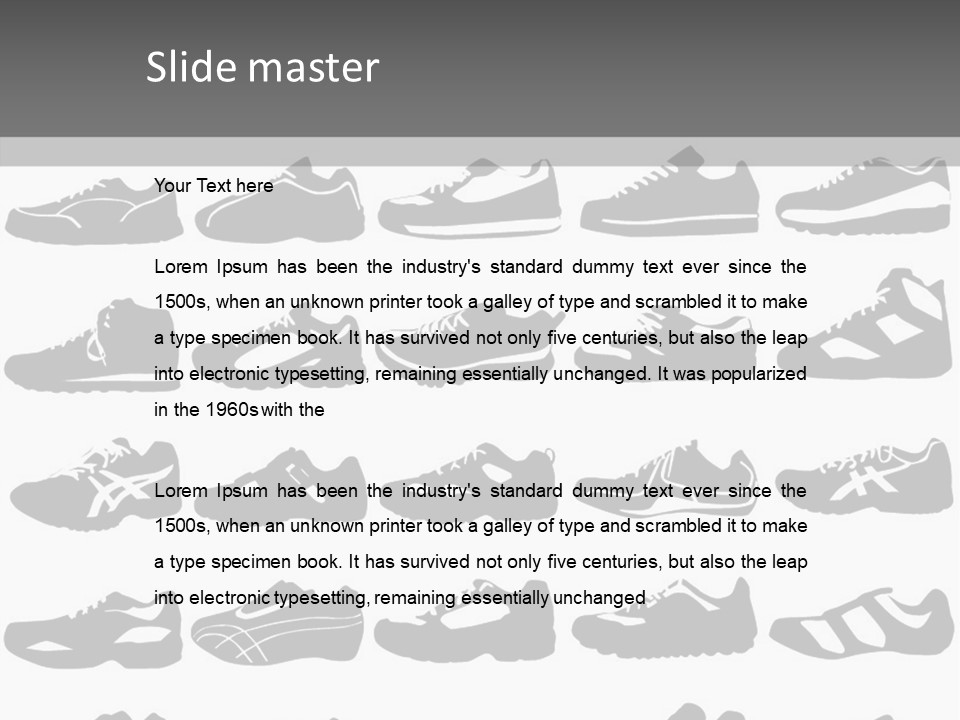 Trial Shoes Football PowerPoint Template