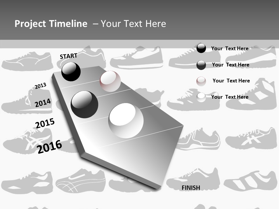 Trial Shoes Football PowerPoint Template