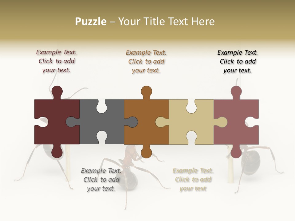 A Group Of Ants Standing Next To Each Other PowerPoint Template