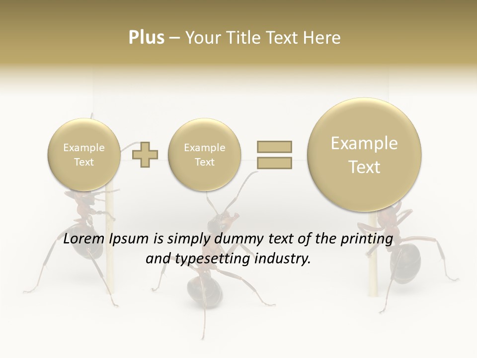 A Group Of Ants Standing Next To Each Other PowerPoint Template