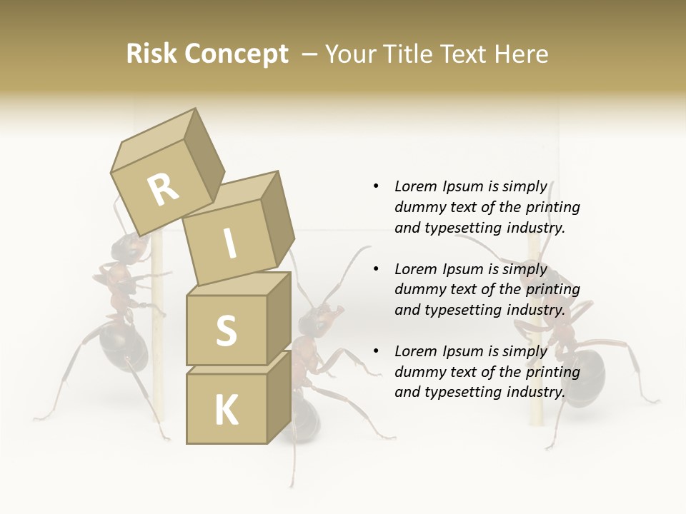 A Group Of Ants Standing Next To Each Other PowerPoint Template