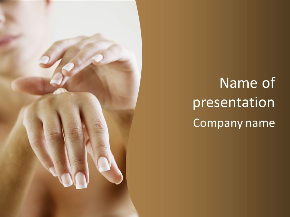 Hands Creme Moisturizer PowerPoint Template