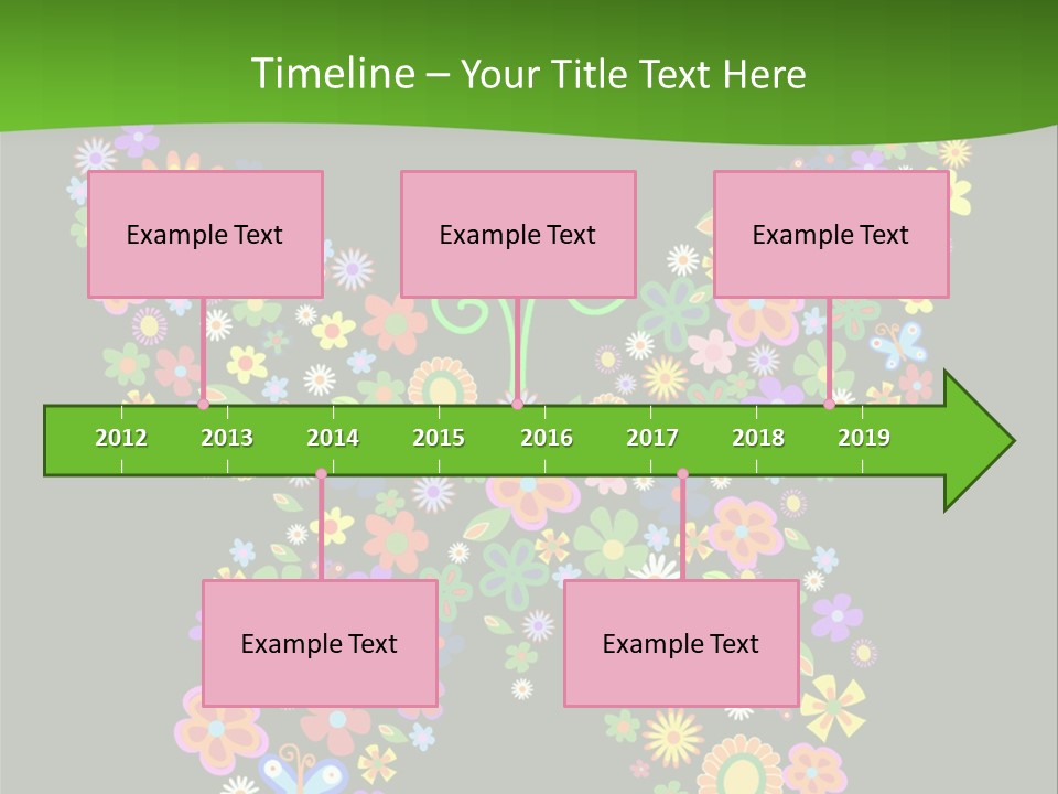 A Colorful Butterfly Made Up Of Flowers On A Black Background PowerPoint Template