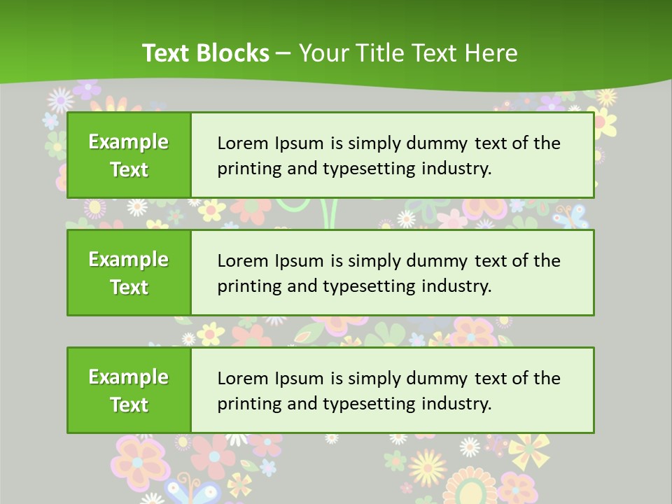 A Colorful Butterfly Made Up Of Flowers On A Black Background PowerPoint Template