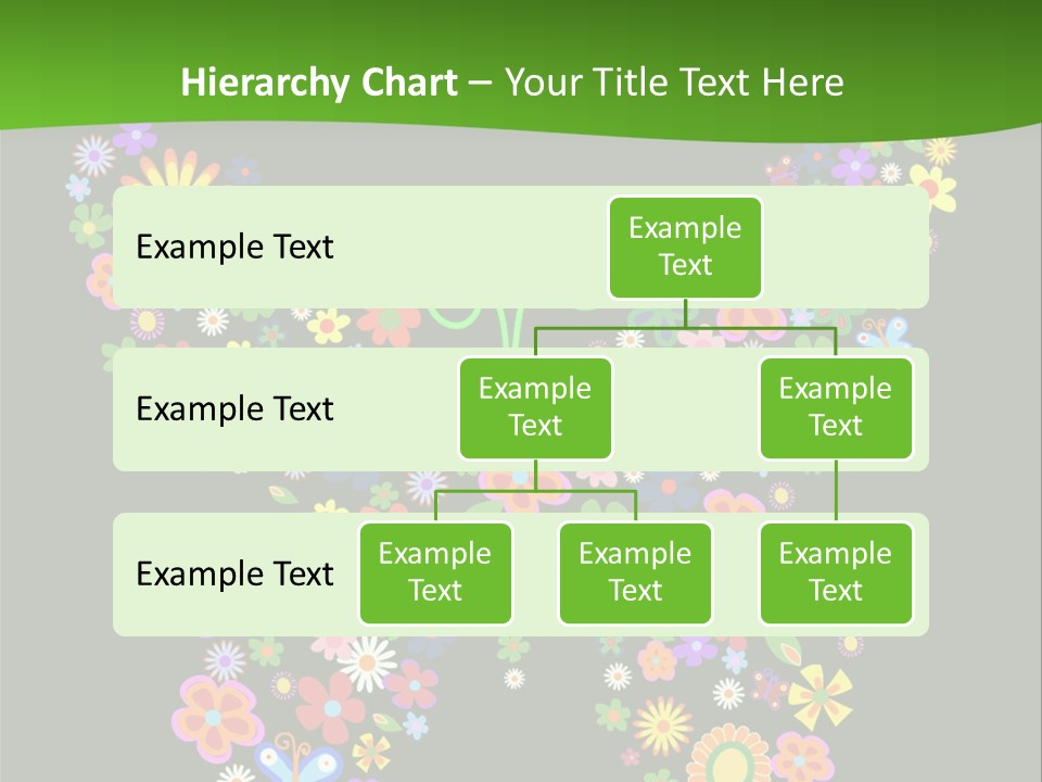A Colorful Butterfly Made Up Of Flowers On A Black Background PowerPoint Template