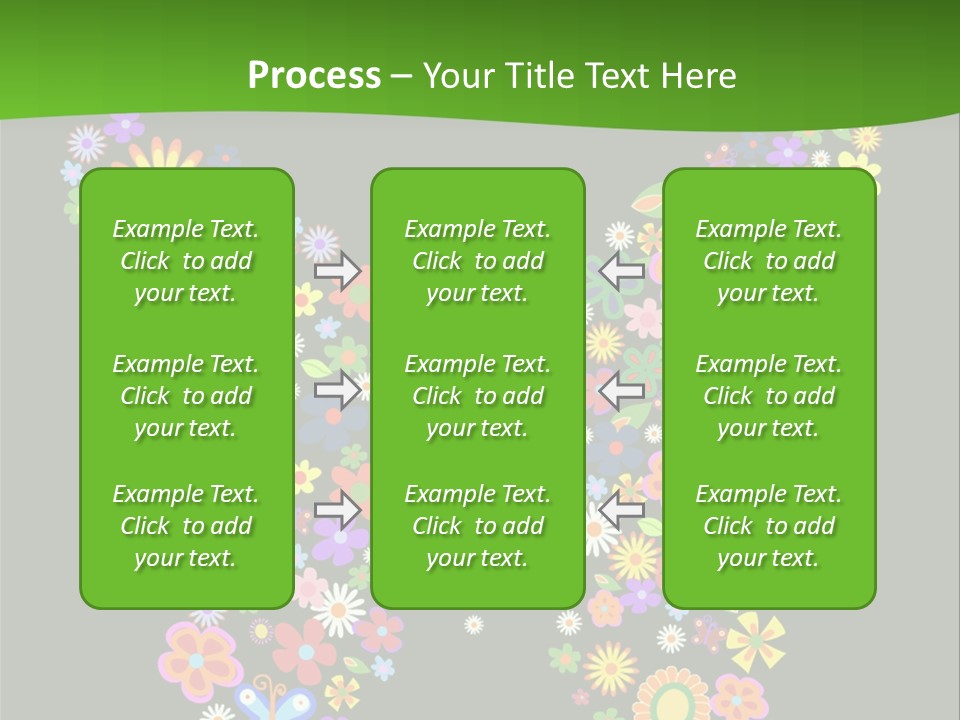 A Colorful Butterfly Made Up Of Flowers On A Black Background PowerPoint Template