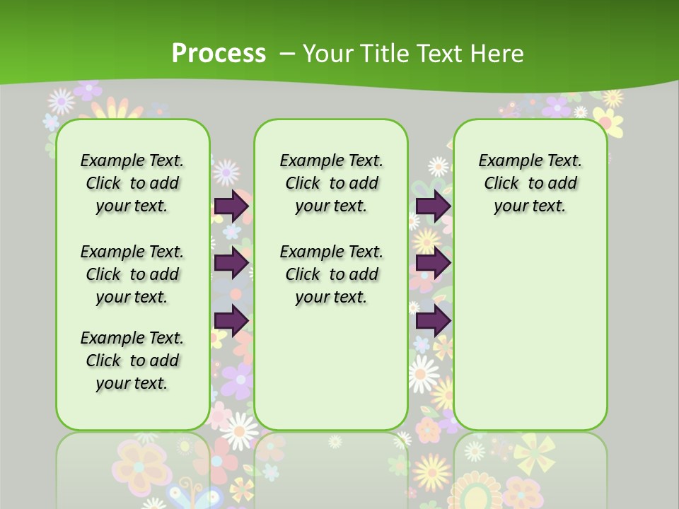 A Colorful Butterfly Made Up Of Flowers On A Black Background PowerPoint Template