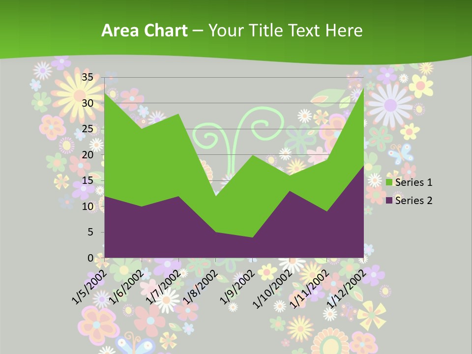 A Colorful Butterfly Made Up Of Flowers On A Black Background PowerPoint Template