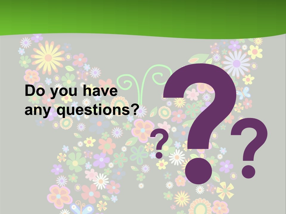 A Colorful Butterfly Made Up Of Flowers On A Black Background PowerPoint Template