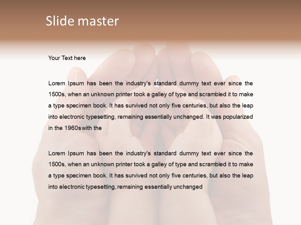 Connection Hand Support PowerPoint Template