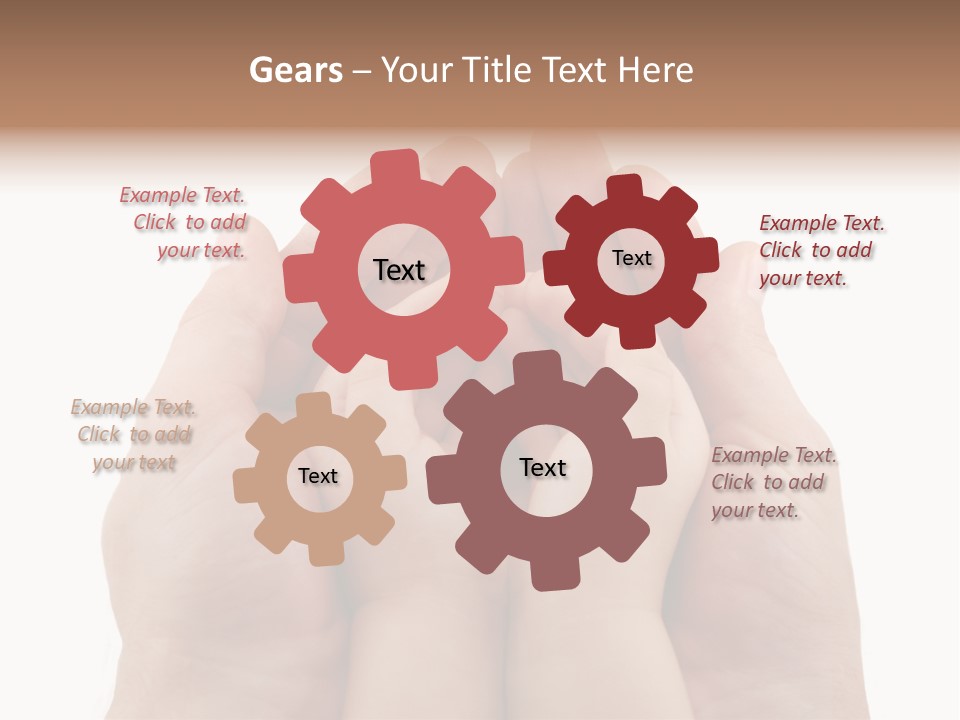 Connection Hand Support PowerPoint Template