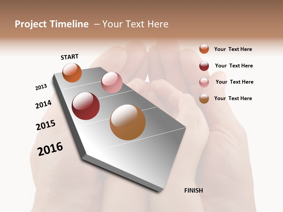 Connection Hand Support PowerPoint Template
