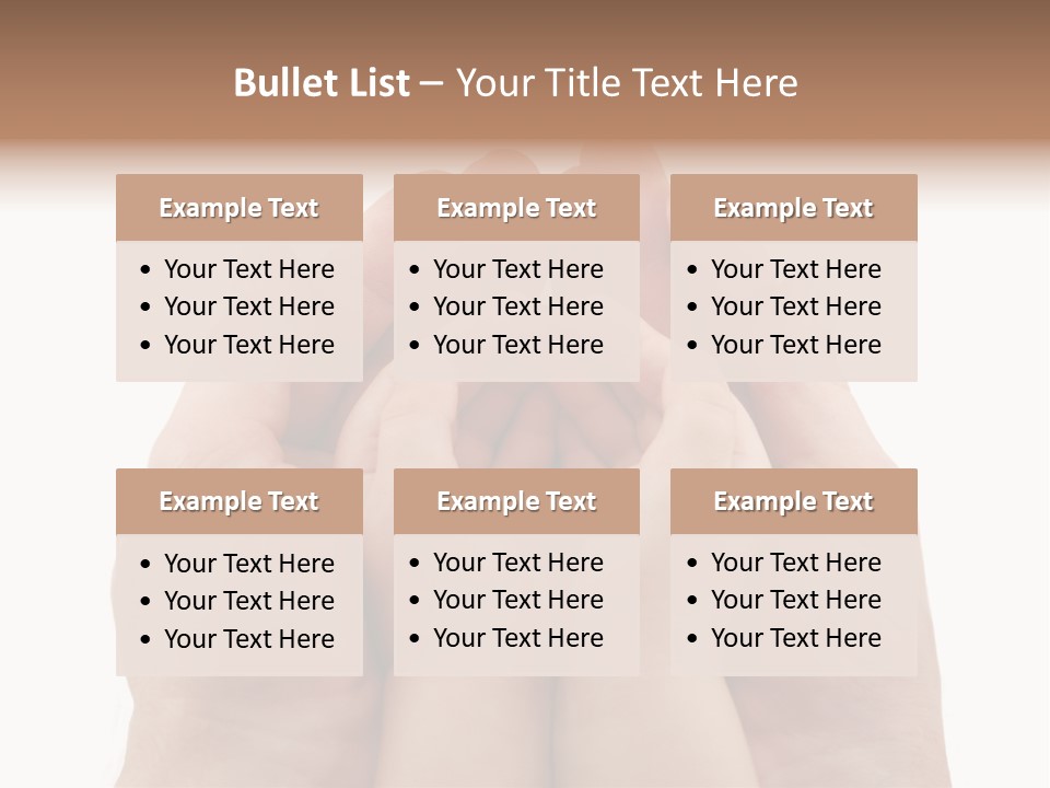 Connection Hand Support PowerPoint Template